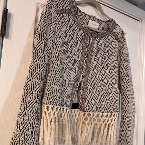 Miss Me Western Boho Fringe Hem Jacket Santa Fe Women's Size Large Diamondback - Picture 6 of 12